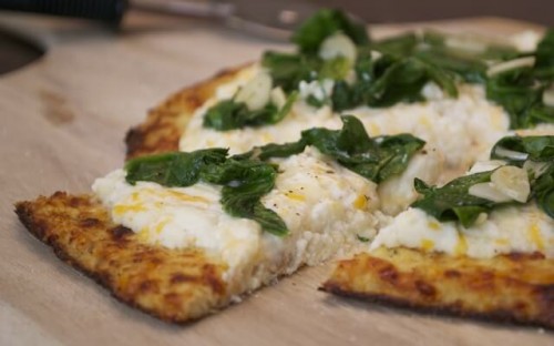 Three-Cheese Cauliflower Pizza